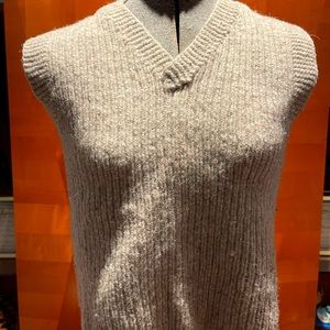 Chunky Retro Tan Sweater Vest !!